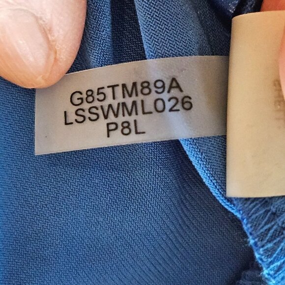 Karl Lagerfeld Paris Blue Size XL Pearl Detail On Sleeveless Shell Top - Picture 7 of 11